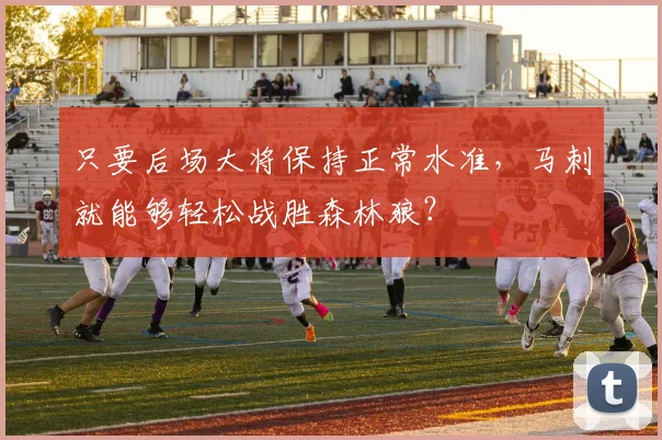 只要后场大将保持正常水准，马刺就能够轻松战胜森林狼？